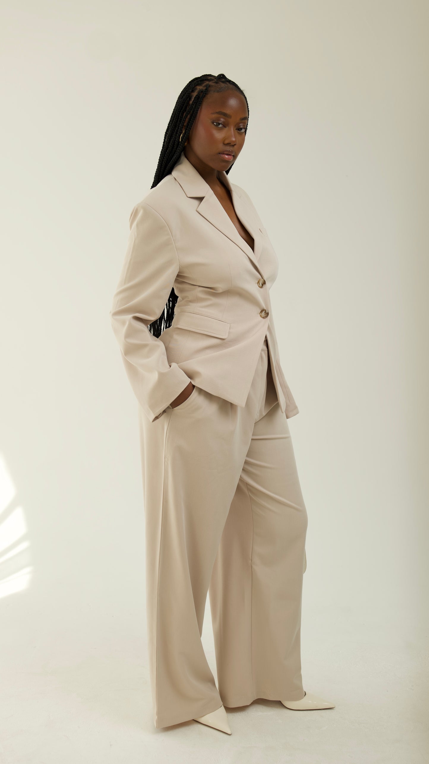 SAFI High-Waisted Tailored Trousers