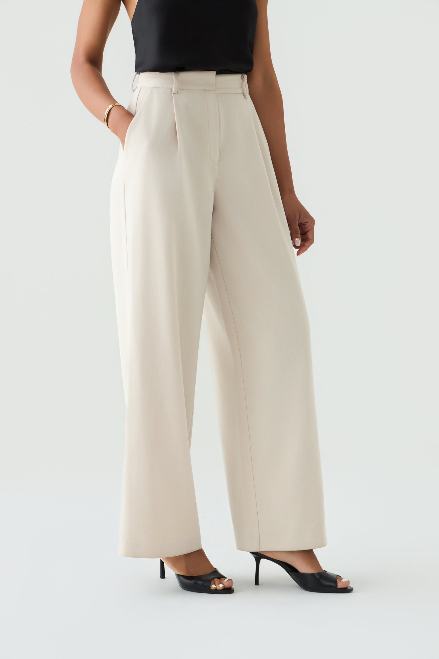 SAFI High-Waisted Tailored Trousers