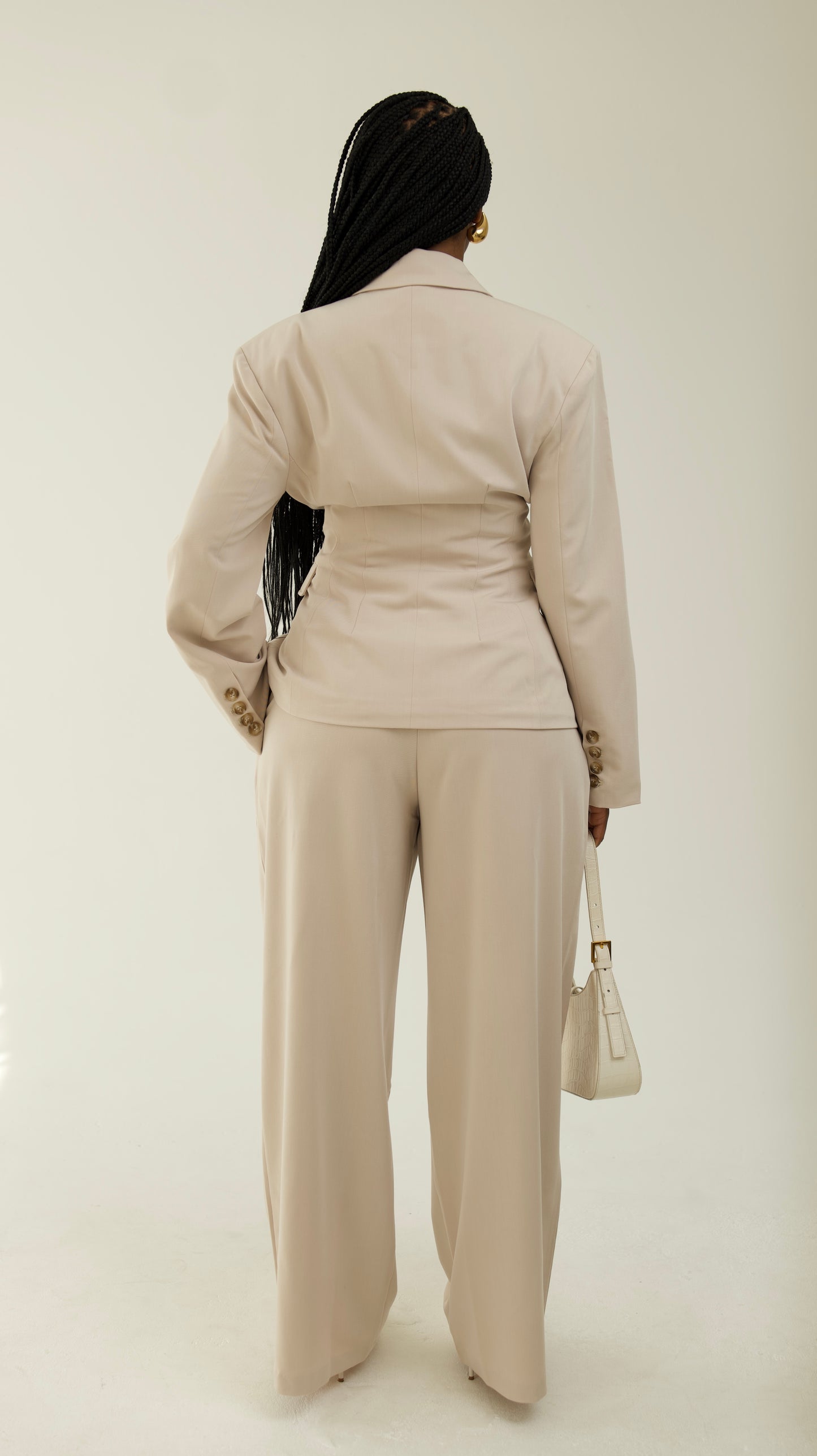 SAFI High-Waisted Tailored Trousers