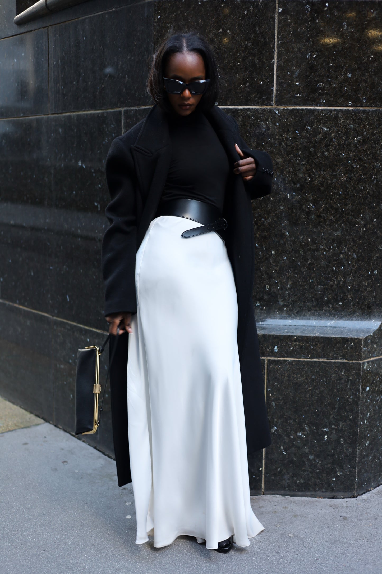 AUTUMN Bias Cut Satin Maxi Skirt (TALL)